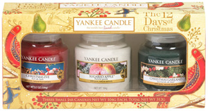 yankee candle weihnachtsgeschenke duftkerzen set 12 days of christmas yankee candle small jars